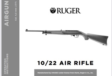 Umarex Ruger 10/22 Air Rifle 4,5mm Operating Instructions ( Gebrauchsanweisung)