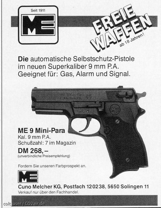 erste Werbung für die ME 9 Mini-Para von 1989