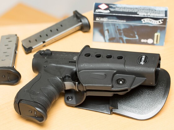 Die Walther PK380 im passenden Schnellzieh-Holster GL-2 ND von Fobus