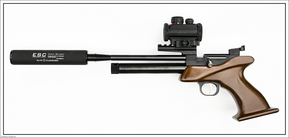 Luftdruckpistole GSG CP1-M mit Schalldämpfer