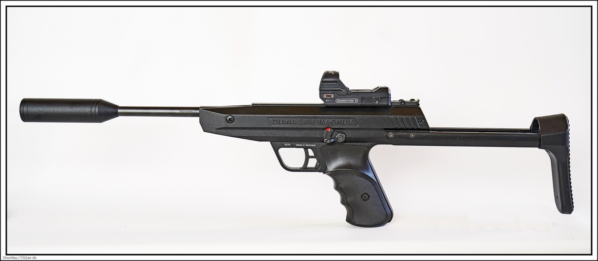 Diana LP 8 Magnum Tactical, cal.177, Anschlagschaft, Walther Reflexvisier Competition II