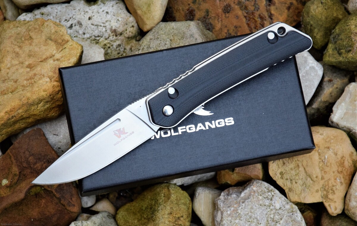 Wolfgang`s Zweihandmesser D2 Stahl Messer EDC Klappmesser