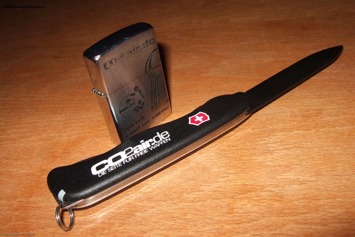 CO2air Messer meets the good old Zippo...