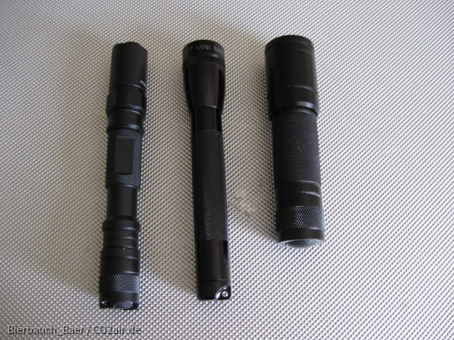 Fenix LD20, Maglite Mini, Walther Xenon Tactical