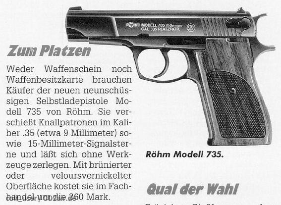erste Anzeige für die Röhm 735 von 1990